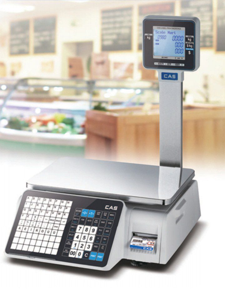 Market-Cân điện tử in nhãn CAS CL-3000 P 15Kg/5g cân siêu thị điện tử