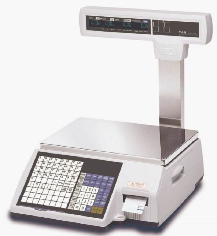 Market-Cân điện tử in nhãn CAS CL-5000J CB 15Kg/5g cân siêu thị điện tử