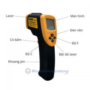 Súng đo nhiệt độ đến 750 độ, 1 tia laser DT8750