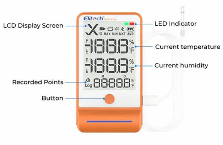 Thiết bị ghi nhiệt độ độ ẩm Elitech GSP-6Pro