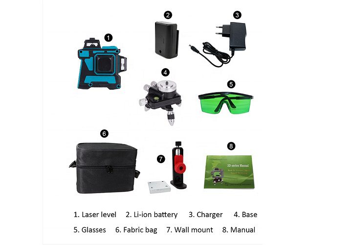 Bộ sản phẩm máy cân bằng Laser HG-3D