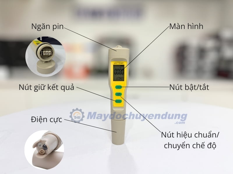 Thiết bị đo pH và nhiệt độ không thấm nước P-3
