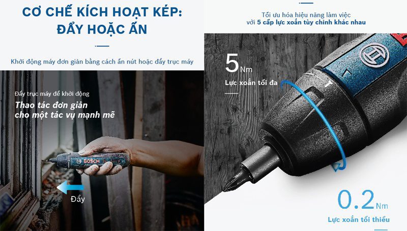Dụng cụ vặn ốc bằng pin Bosch Go Gen 2
