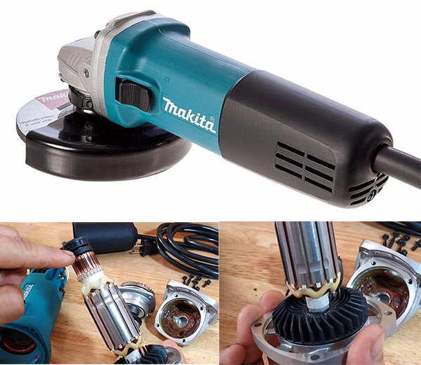 Linh kiện của máy mài Makita 9556HN được làm rất tốt